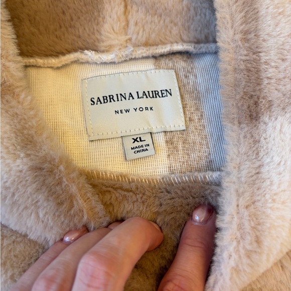 Plaid Fuzzy/Furry Pullover Sweater - Picture 6 of 8